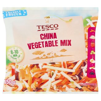 Tesco Mieszanka warzywna z pędami bambusa i grzybami mun 450 g