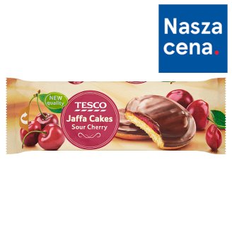 Tesco Jaffa Cakes Biszkopty z galaretką wiśniową w czekoladzie 150 g