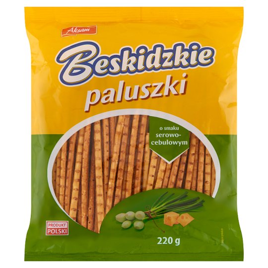 Aksam Beskidzkie Paluszki o smaku ser cebulka 220 g
