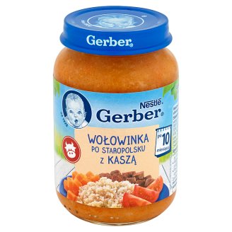 Gerber Wołowinka po staropolsku z kaszą po 10 miesiącu 190 g