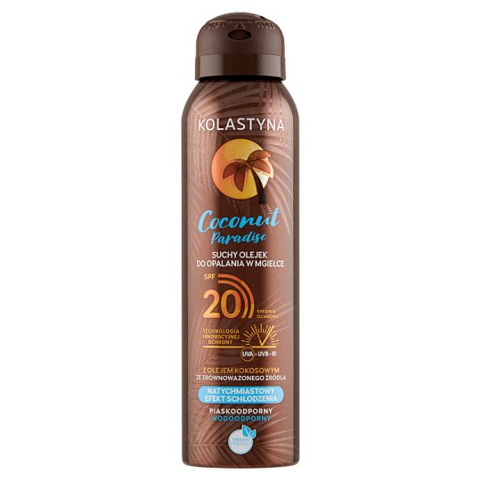 Kolastyna Coconut Paradise Sunscreen Dry Oil in Mist SPF 20 150 ml