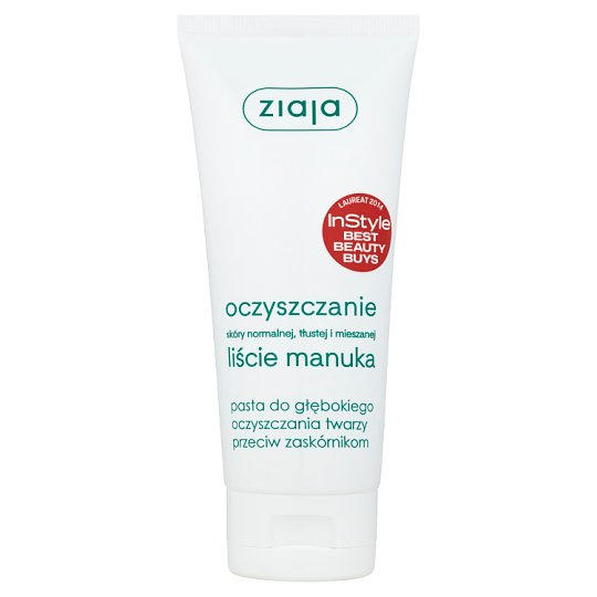 Ziaja Oczyszczanie Liście manuka Pasta do głębokiego oczyszczania twarzy przeciw zaskórnikom 75 ml