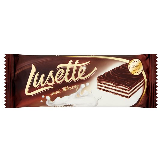 Lusette smak mleczny Kruchy wafelek przekładany kremem 50 g