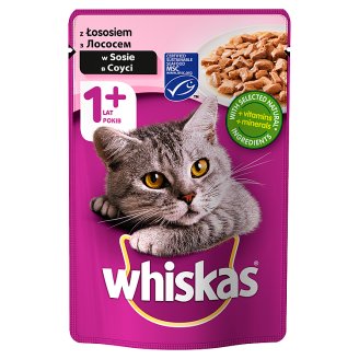 Whiskas z łososiem w sosie Karma pełnoporcjowa 100 g
