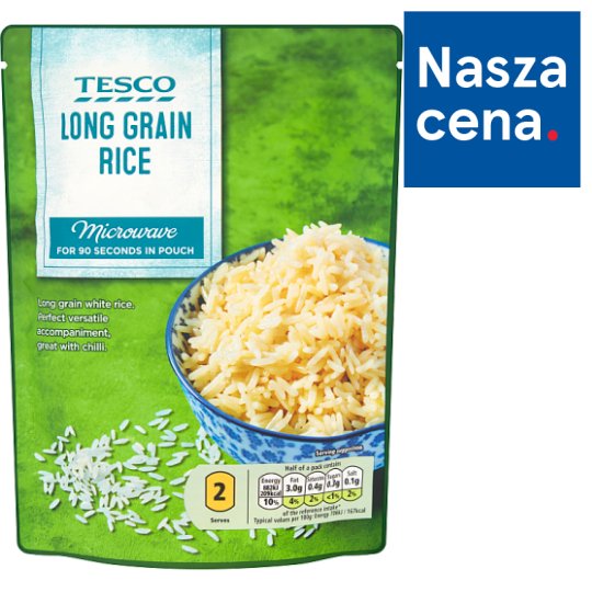Tesco Ryż biały długoziarnisty 250 g
