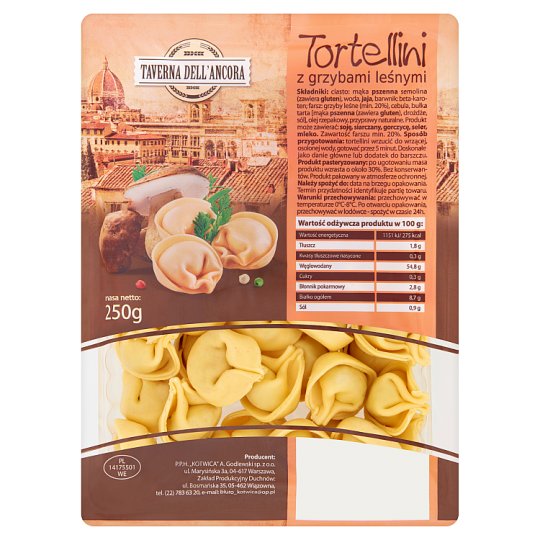 Taverna Dell'Ancora Tortellini z grzybami leśnymi 250 g