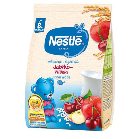 Nestlé Kaszka mleczno-ryżowa jabłko-wiśnia po 8 miesiącu 230 g