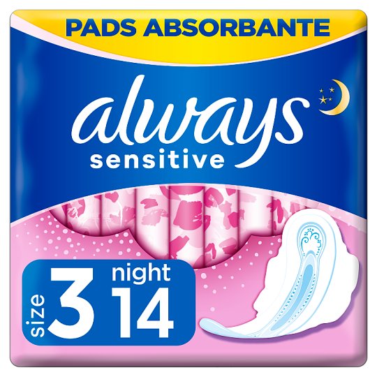 Always Ultra Sensitive Night (rozmiar 3) Podpaski ze skrzydełkami, 14
