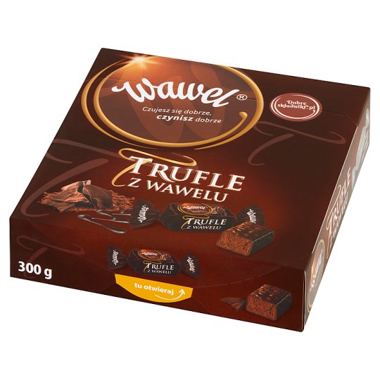 Wawel Trufle z Wawelu Cukierki o smaku rumowym w czekoladzie 300 g