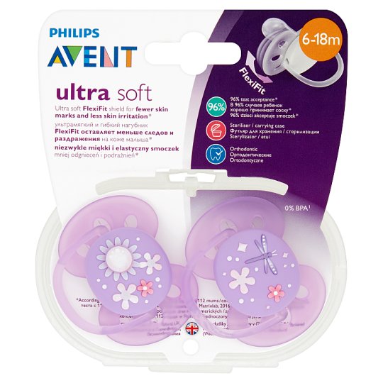 Avent Ultra Soft Smoczek 6-18 miesięcy 2 sztuki