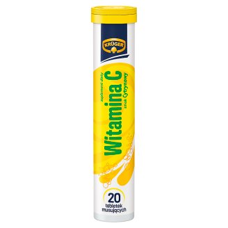 Krüger Witamina C Tabletki musujące o smaku cytrynowym 84 g (20 sztuk)