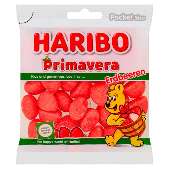 Haribo Primavera Pianko-żelki o smaku truskawkowym 100 g