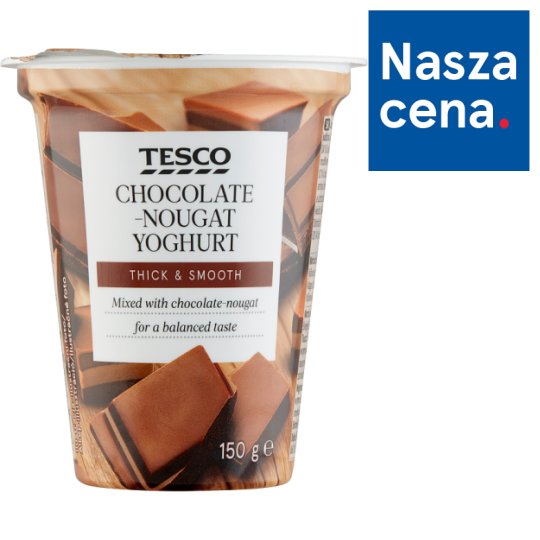 Tesco Jogurt czekoladowo-nugatowy 150 g