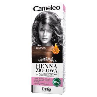 Delia Cosmetics Cameleo Henna ziołowa do koloryzacji włosów 3.0 ciemny brąz 75 g