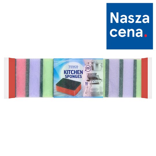 Tesco Gąbki kuchenne 10 sztuk