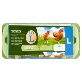 Tesco Jaja świeże z chowu na wolnym wybiegu kl. L 10 sztuk