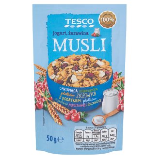 Tesco Musli jogurt żurawina 50 g