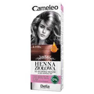 Delia Cosmetics Cameleo Henna ziołowa do koloryzacji włosów 4.0 brąz 75 g