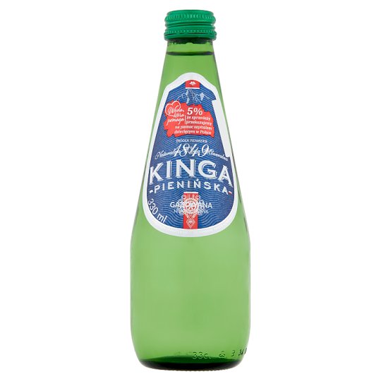 Kinga Pienińska Naturalna woda mineralna gazowana niskosodowa 330 ml