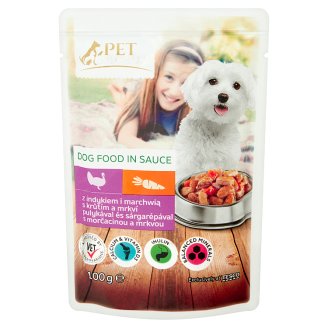 Tesco Pet Specialist Karma dla dorosłych psów z indykiem i marchewką w sosie 100 g