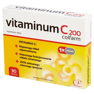 Colfarm Vitaminum C 200 Suplement diety 30 tabletek