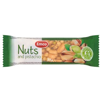 Emco Baton orzechowy z pistacjami 35 g