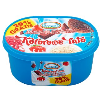 Koral Kolorowe Lato Cream-Strawberry-Chocolate Ice Cream 1.2 L