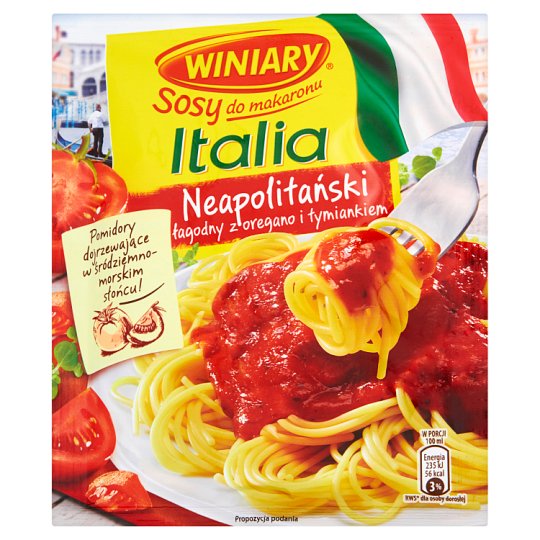 Winiary Sosy do makaronu Italia Sos neapolitański łagodny z oregano i tymiankiem 48 g