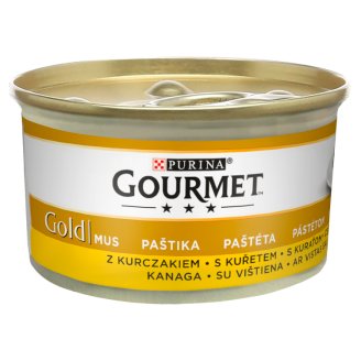 Gourmet Gold Pełnoporcjowa karma dla dorosłych kotów mus z kurczakiem 85 g