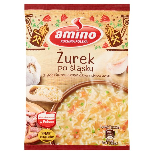 Amino Zupa błyskawiczna żurek po śląsku z boczkiem czosnkiem i chrzanem 65 g