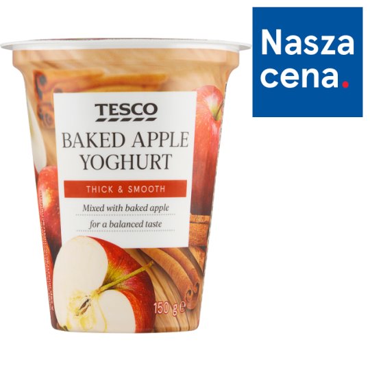 Tesco Jogurt jabłkowy z cynamonem 150 g