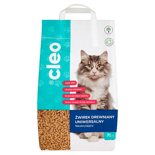 Cleo Żwirek drewniany uniwersalny niezbrylający 7 l