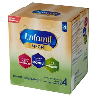 Enfamil Premium 4 Mleko modyfikowane dla dzieci powyżej 2. roku życia 1200 g (3 sztuki)