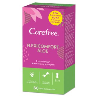 Carefree FlexiComfort Aloe Extract Wkładki higieniczne 60 sztuk