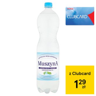 Tesco Muszyna Naturalna woda mineralna wysokozmineralizowana częściowo odgazowana 1,5 l