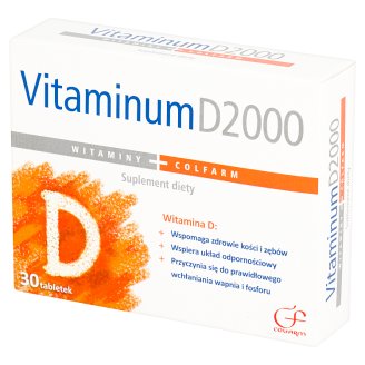 Colfarm Vitaminum D2000 Suplement diety 30 tabletek
