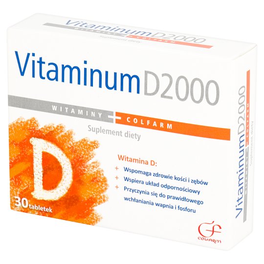 Colfarm Vitaminum D2000 Suplement diety 30 tabletek