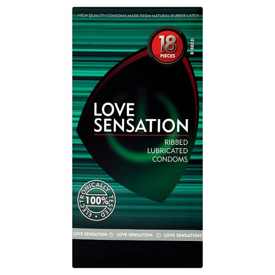 Love Sensation Prezerwatywy prążkowane 18 sztuk