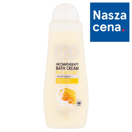 Tesco Pro Formula Milk & Honey Kremowy płyn do kąpieli 750 ml