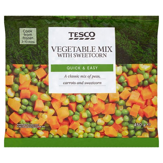 Tesco Mieszanka warzywna z kukurydzą 450 g