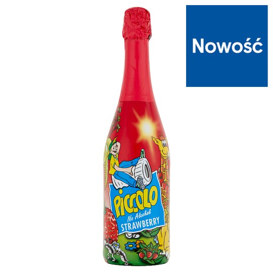Piccolo Napój bezalkoholowy gazowany o smaku truskawkowym 750 ml