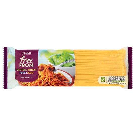 Tesco Free From Makaron z mąki ryżowej i kukurydzianej spaghetti 500 g
