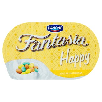 Danone Fantasia Happy Jogurt kremowy ze zbożowymi fasolkami z białą czekoladą 101 g