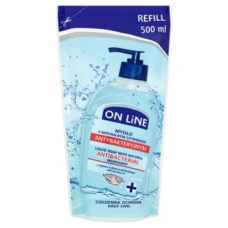 On Line Mydło w płynie z naturalnym składnikiem antybakteryjnym opakowanie uzupełniające 500 ml