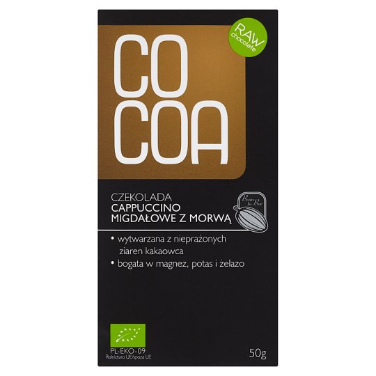 Cocoa Czekolada cappuccino migdałowe z morwą 50 g