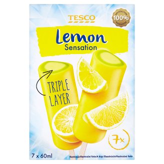 Tesco Lemon Sensation Lody wodne 420 ml (7 sztuk)