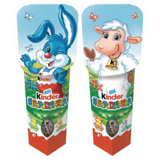 Kinder Niespodzianka Słodkie jajko z niespodzianką pokryte czekoladą mleczną 4 x 20 g