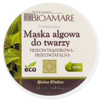 Bioamare Zielona herbata Maska algowa do twarzy 100 ml