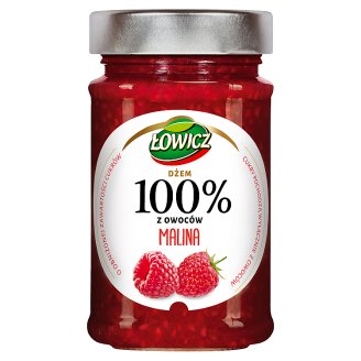 Łowicz Dżem 100% z owoców malina 220 g