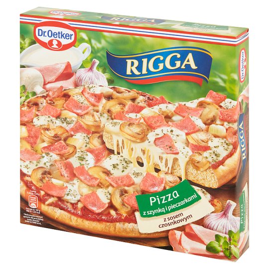 Dr. Oetker Rigga Ham and Mushrooms with Garlic Sauce Pizza 270 g